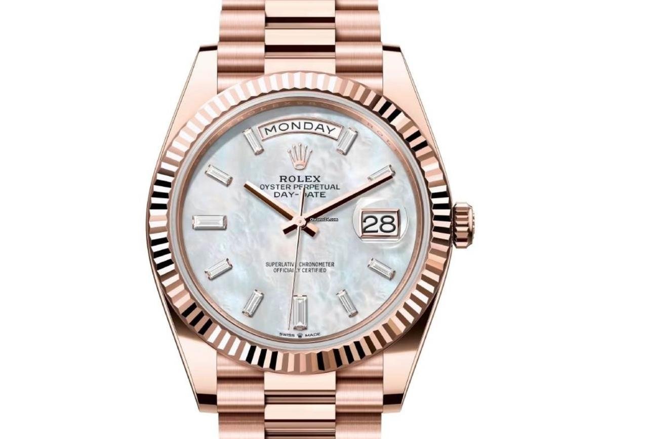 Rolex Day Date 40 NEW RELEASE 2024 Day Date 40 MOTHER OF PEARL BAGUETT