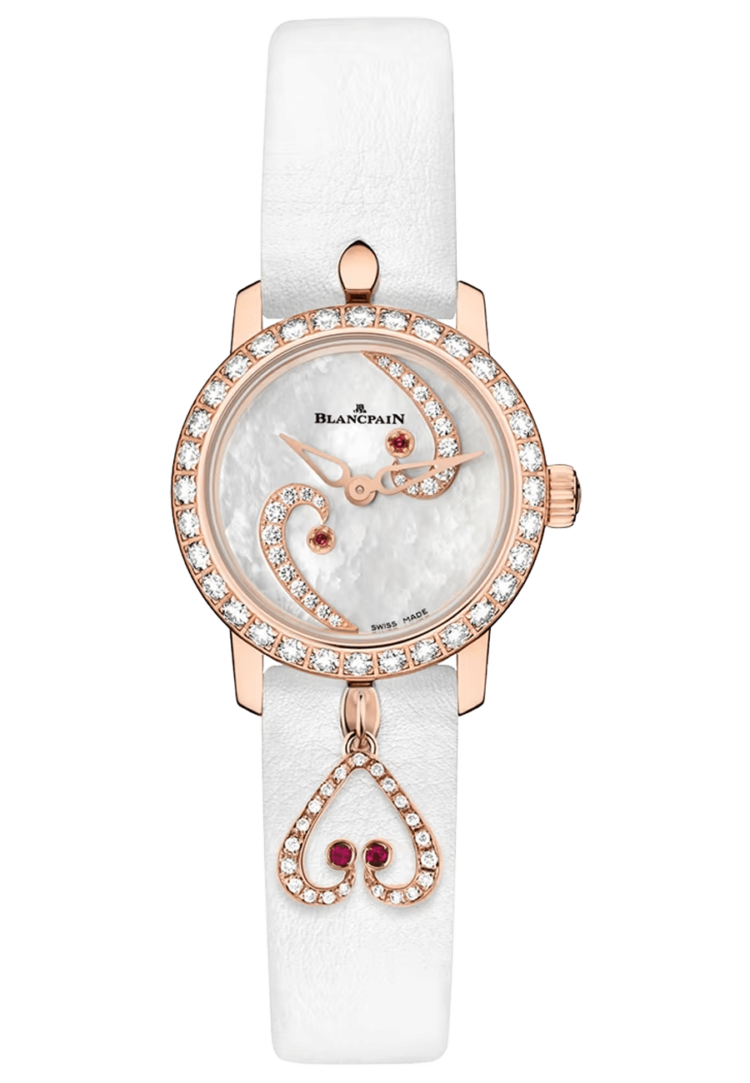 Blancpain Ladybird Ultraplate Diamond Red Gold Mother of Pearl Ladies Watch - 0063A 2954 63A