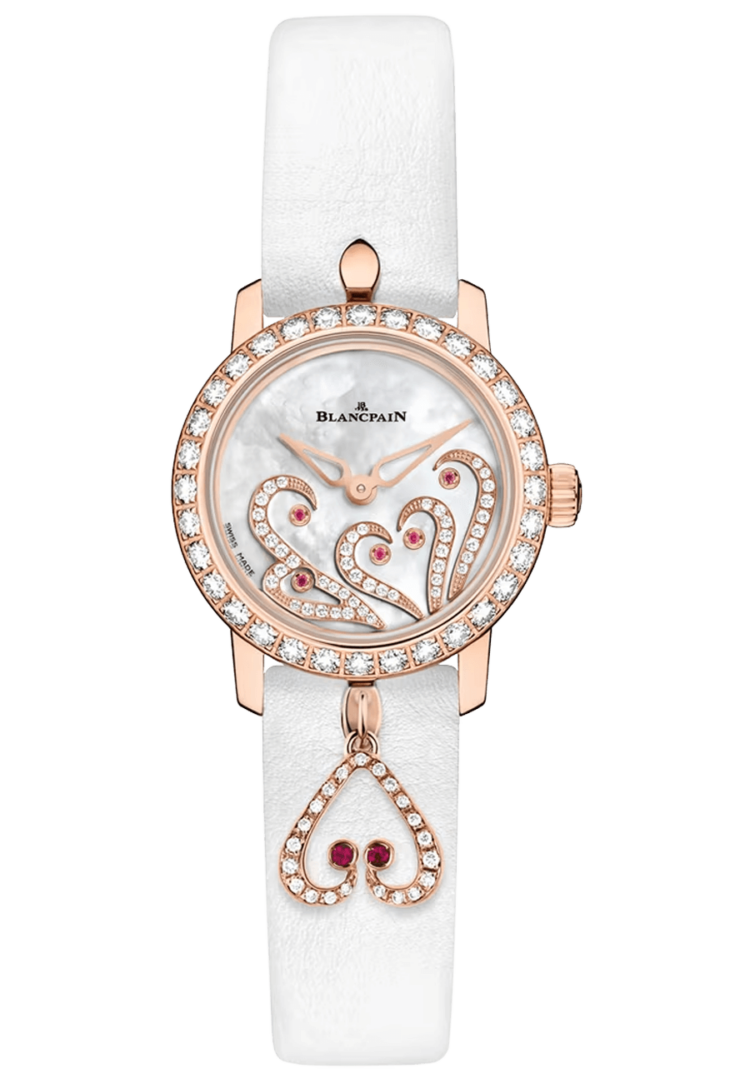 Blancpain Ladybird Ultraplate Red Gold Mother of Pearl Diamond Ladies Watch - 0063B 2954 63A