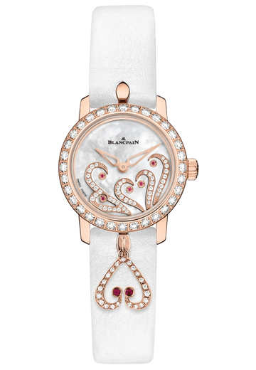 Blancpain Ladybird Ultraplate Red Gold Mother of Pearl Diamond Ladies Watch - 0063B 2954 63A
