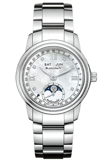 Blancpain Ladybird Quantieme Complet Mother of Pearl Steel Ladies Watch - 2360 1191A 71A