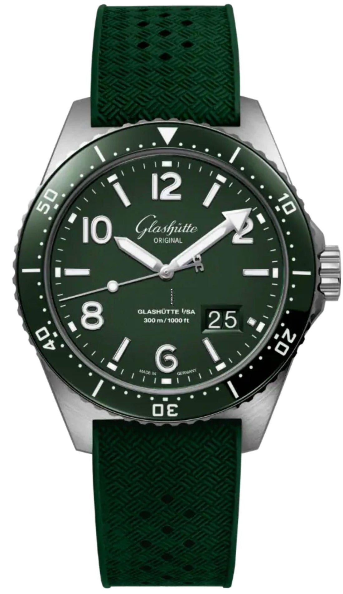 Glashütte Original SeaQ Panoramadatum NEW SeaQ Panorama Date GREEN DIAL 43.2MM 2022 B&P