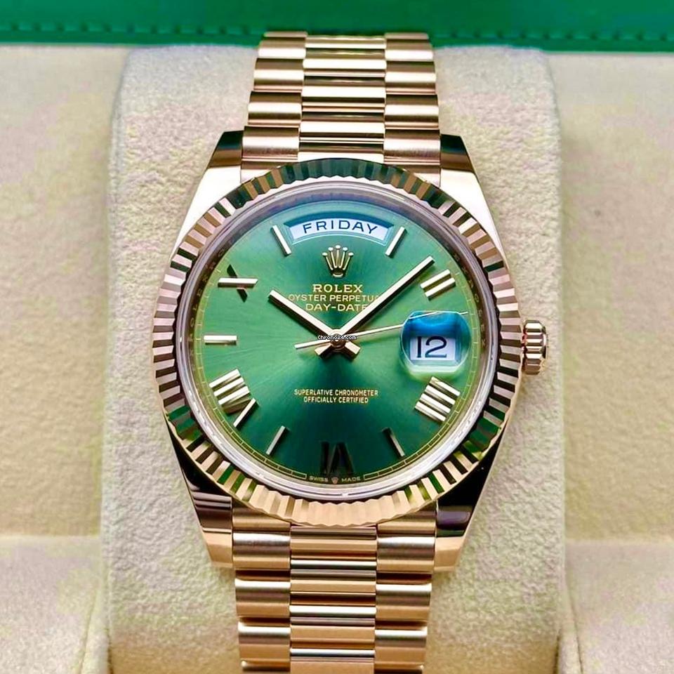 Rolex Day-Date 40 NEW 2024 Day-Date 40 OLIVE DIAL 228235 IN STOCK