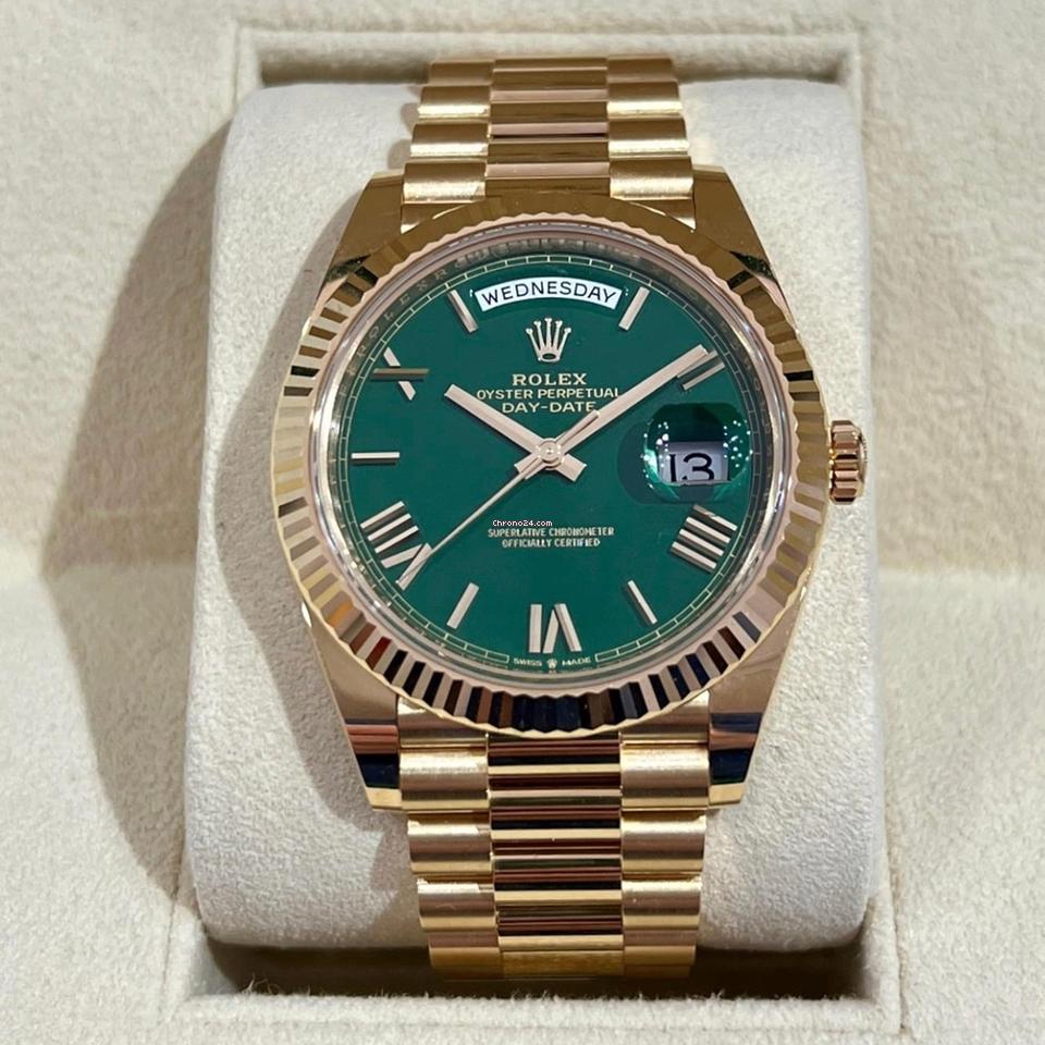 Rolex Day-Date 40 NEW 2024 Day-Date 40 GREEN LACQUER DIAL