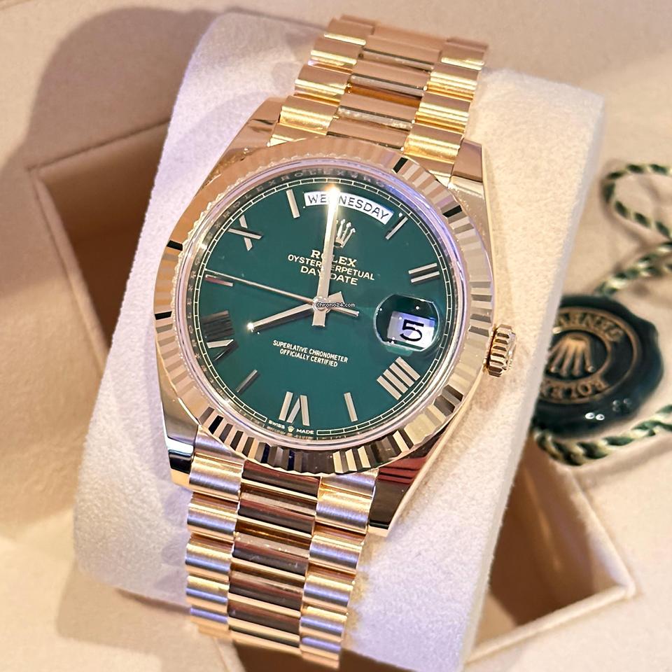 Rolex Day-Date 40 NEW 2024 Day-Date 40 GREEN LACQUER DIAL