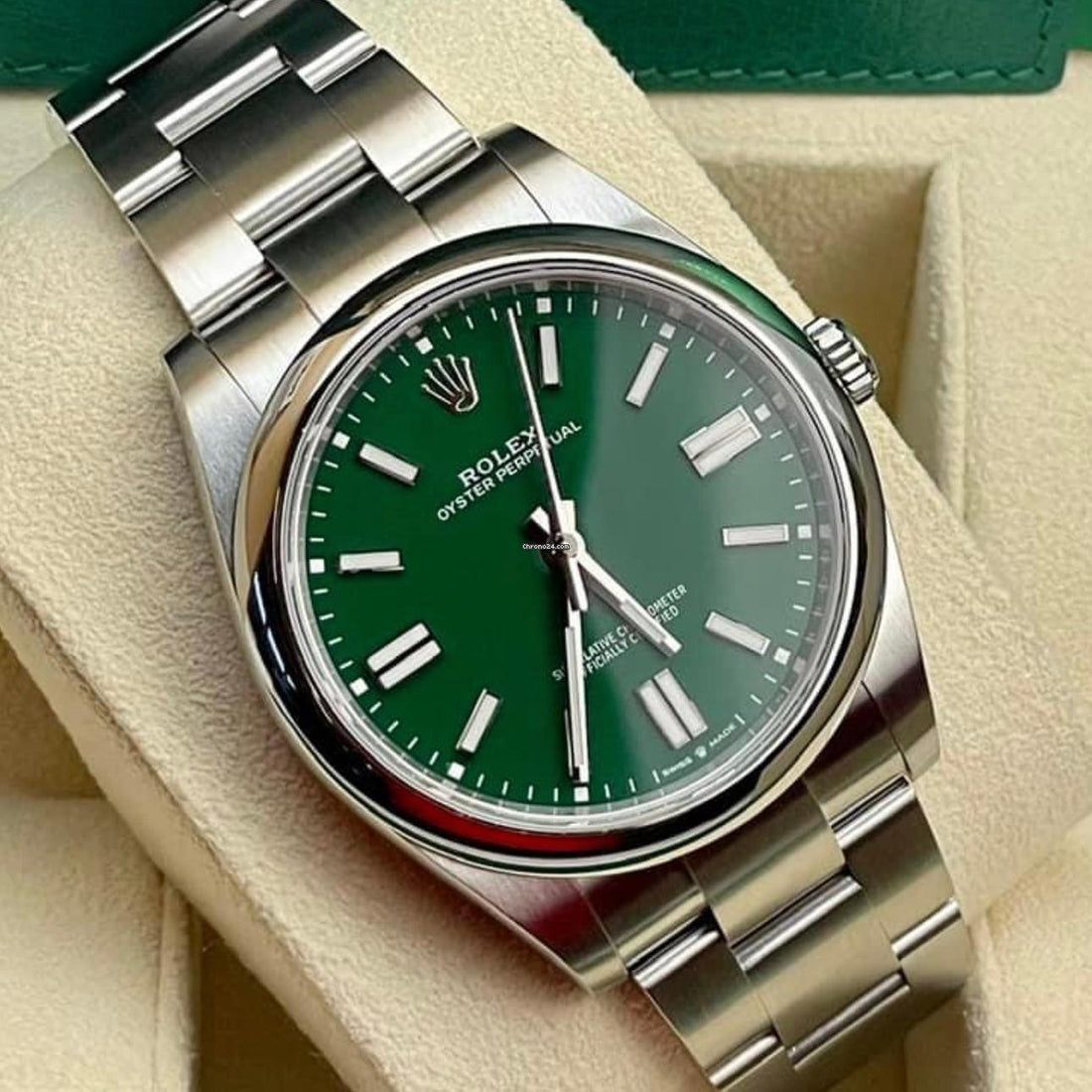 Rolex Oyster Perpetual 41 NEW 2023 Oyster Perpetual 41 GREEN 124300