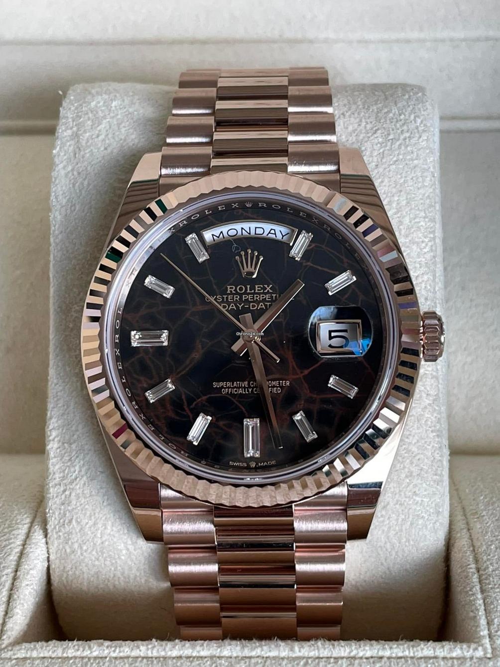 Rolex Day-Date 40 NEW 2023 Day-Date 40 Eisenkiesel Baugette