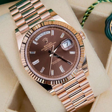 Rolex Day-Date 40 NEW 2024 Day-Date 40 CHOCOLATE BAGUETTE