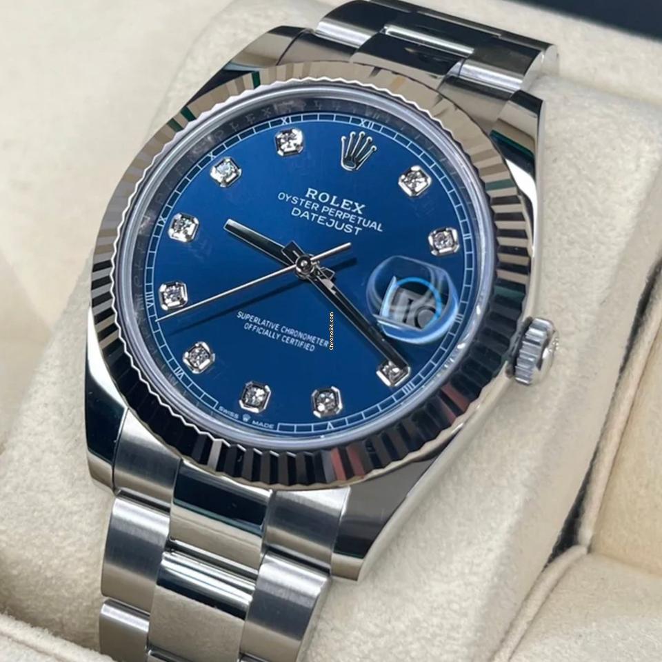 Rolex Datejust 41 NEW 2023 Datejust 41 BLUE DIAMOND DIAL