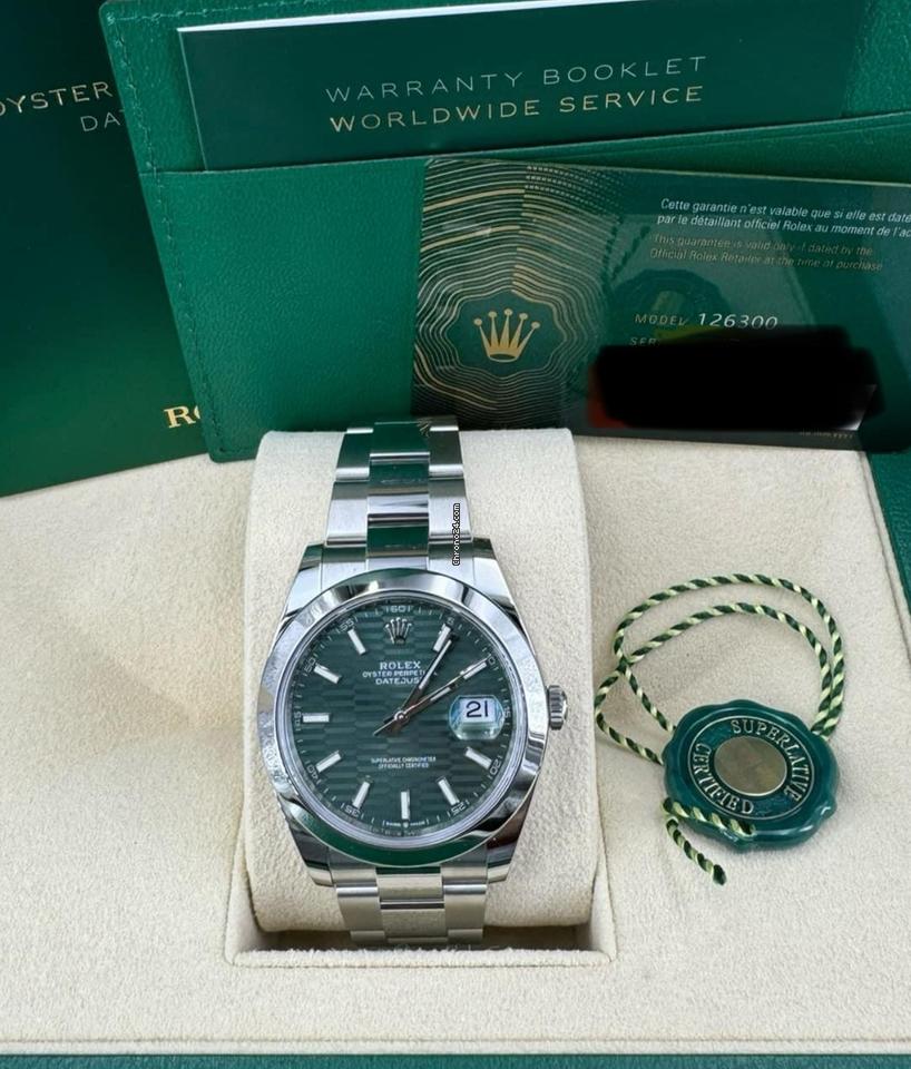 Rolex Datejust 41 NEW 2023 GREEN MOTIF Datejust 41