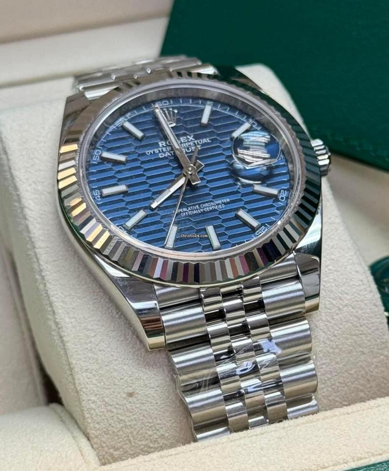 Rolex Datejust 41 NEW 2024 MOTIF BLUE Datejust 41 JUBILEE DISCONTINUED