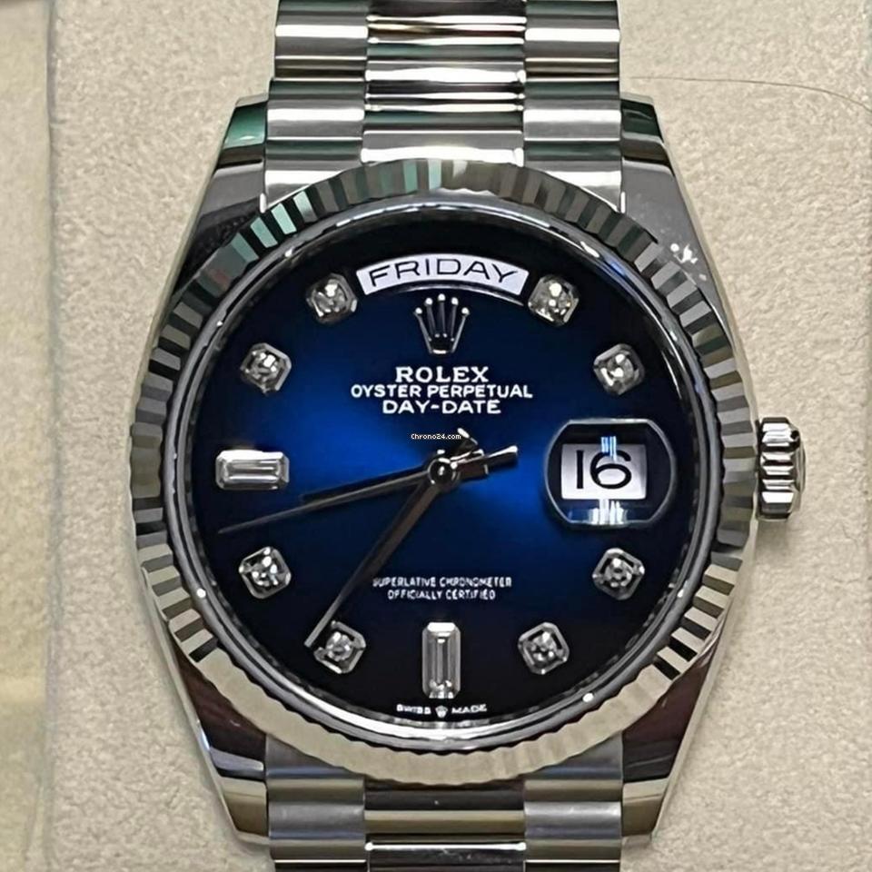 Rolex Day-Date 36 NEW 2023 Day-Date 36 Blue Ombré Diamond Dial