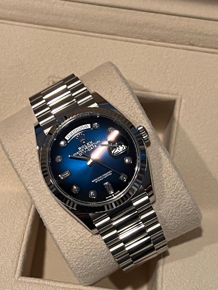 Rolex Day-Date 36 NEW 2023 Day-Date 36 Blue Ombré Diamond Dial