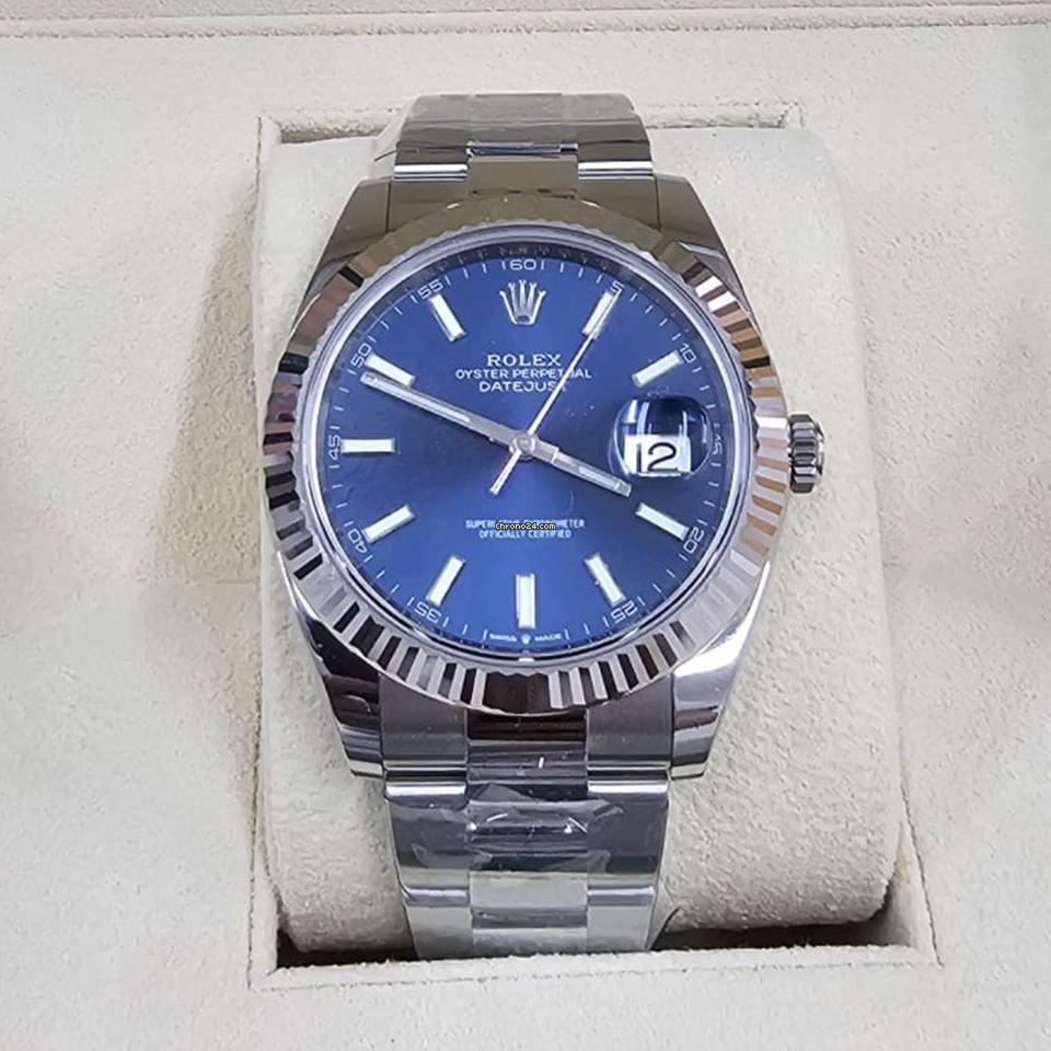 Rolex Datejust 41 NEW 2024 Datejust 41 BLUE INDEX DIAL 126334