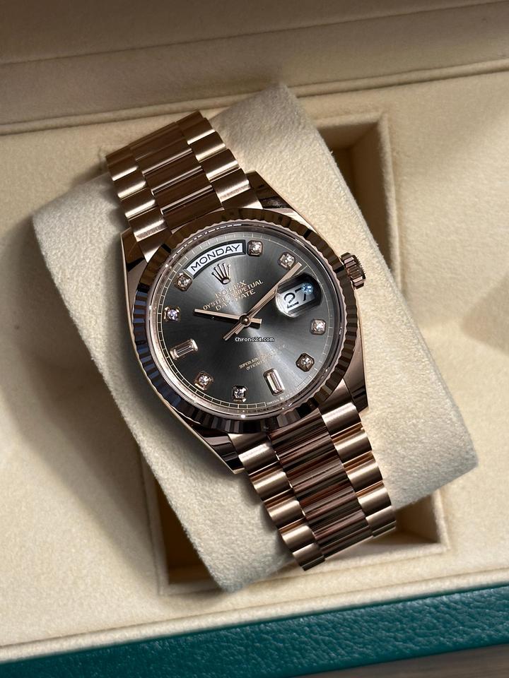 Rolex Day-Date 36 NEW 2023 Day-Date 36 SLATE BAGUETTE