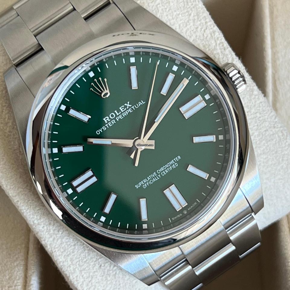 Rolex Oyster Perpetual 41 NEW 2024 Oyster Perpetual 41 GREEN DIAL 124300