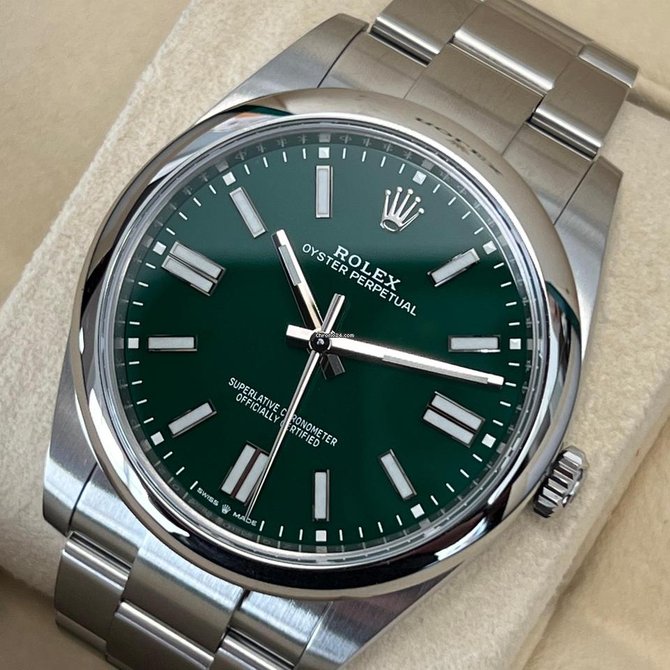 Rolex Oyster Perpetual 41 NEW 2024 Oyster Perpetual 41 GREEN DIAL 124300