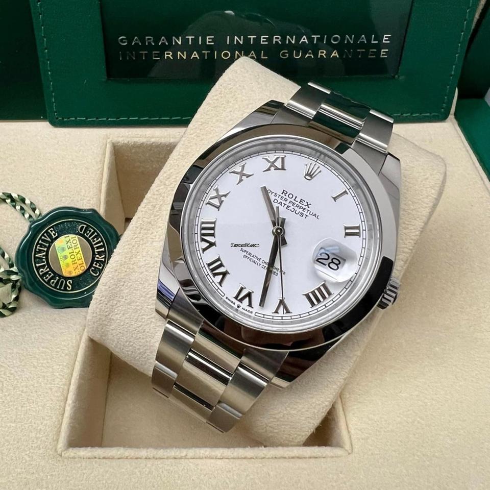 Rolex Datejust 41 NEW 2024 Datejust 41 WHITE ROMAN OYSTER