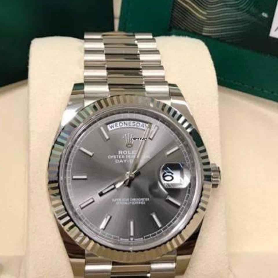 Rolex Day-Date 40 NEW 2023 Day-Date 40 WHITE GOLD SLATE