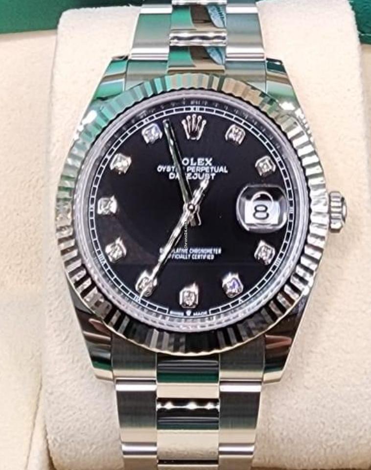 Rolex Datejust 41 NEW 2024 Datejust 41 FACTORY BLACK DIAMOND OYSTER 126334