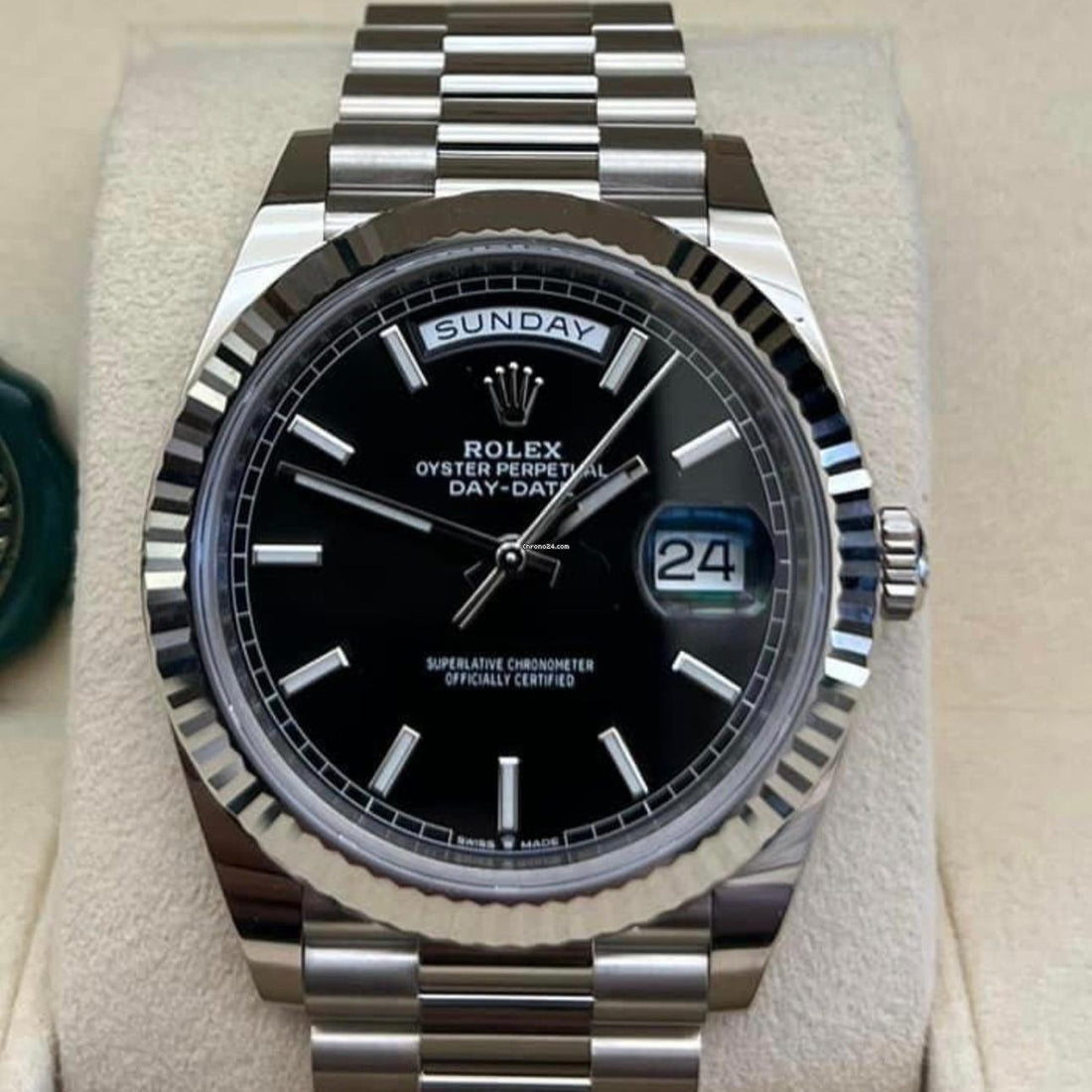 Rolex Day-Date 40 NEW 2023 Day-Date 40 BLACK INDEX DIAL 228239