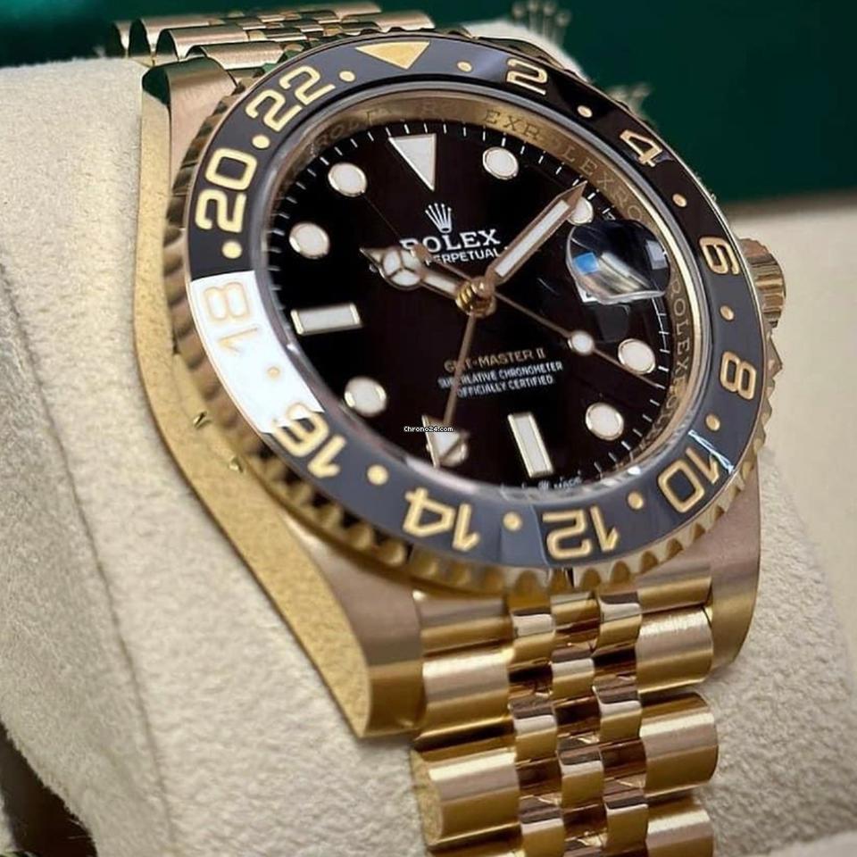 Rolex GMT-Master II NEW 2024 GMT-Master II JUBILEE 126718GRNR 18KT FULL YELLOW GOLD