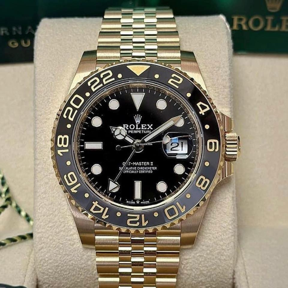 Rolex GMT-Master II NEW 2024 GMT-Master II JUBILEE 126718GRNR 18KT FULL YELLOW GOLD