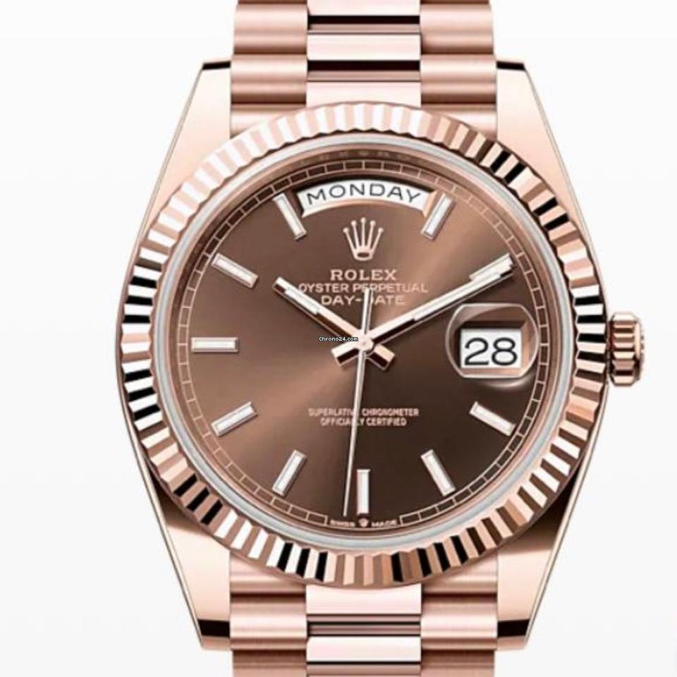 Rolex Day-Date 40 NEW 2024 Day-Date 40 18KT ROSE GOLD INDEX DIAL