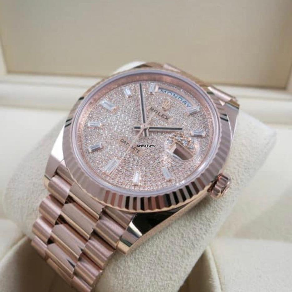 Rolex Day-Date 40 NEW 2024 Day-Date 40 FACTORY PAVE DIAMOND DIAL 228235