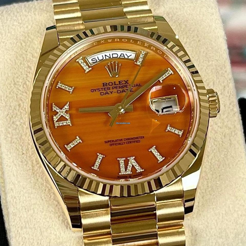 Rolex Day-Date 36 NEW 2024 Day-Date 36 CARNELIAN DIAL 128238