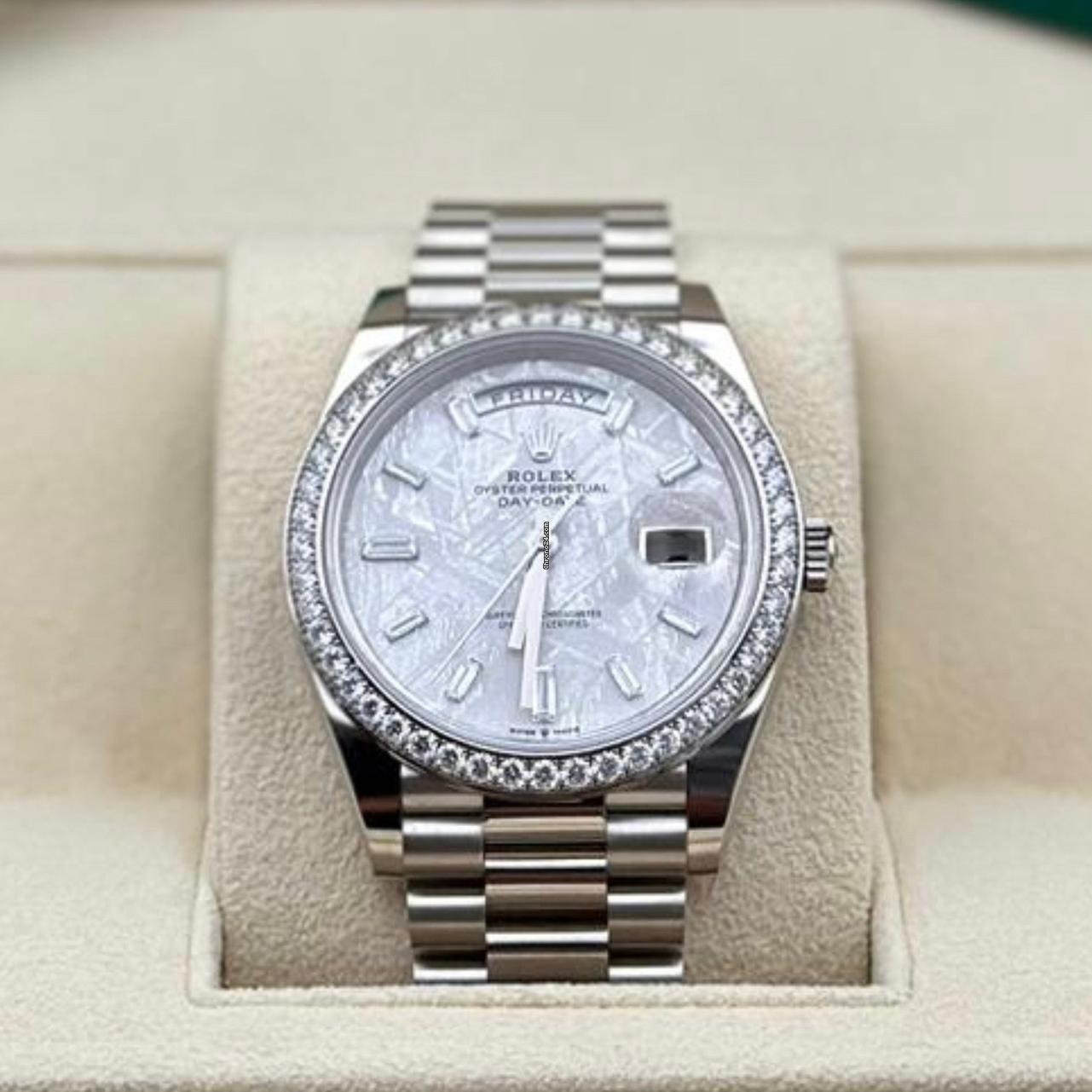 Rolex Day-Date 40 NEW 2023 Day-Date 40 METEORITE FACTORY DIAMOND BEZEL 228349RBR