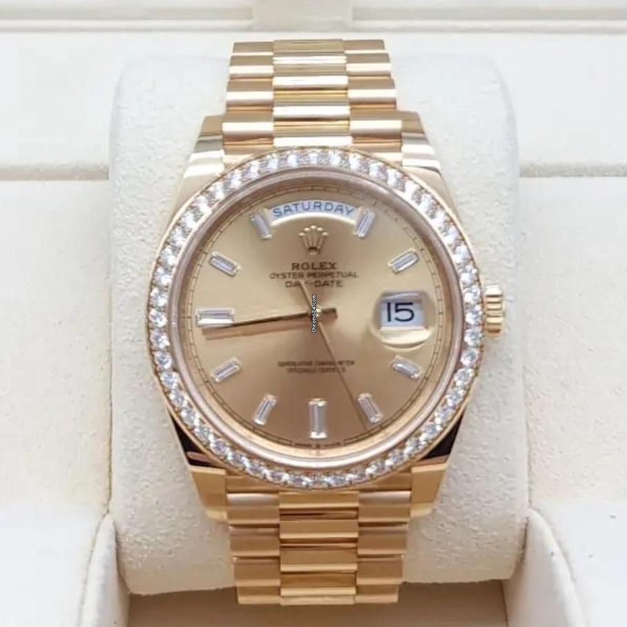 Rolex Day-Date 40 NEW 2024 Day-Date 40 FACTORY DIAMOND BEZEL 228348RBR