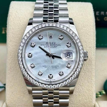 Rolex Datejust 36 NEW 2023 Datejust 36 Mother of Pearl FACTORY DIAMOND BEZEL 126284RBR