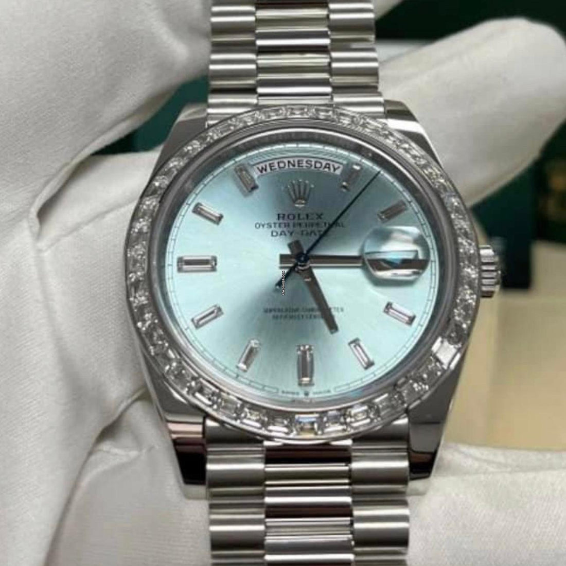 Rolex Day-Date 40 NEW 2023 Day-Date 40 ICE BLUE FACTORY DIAL