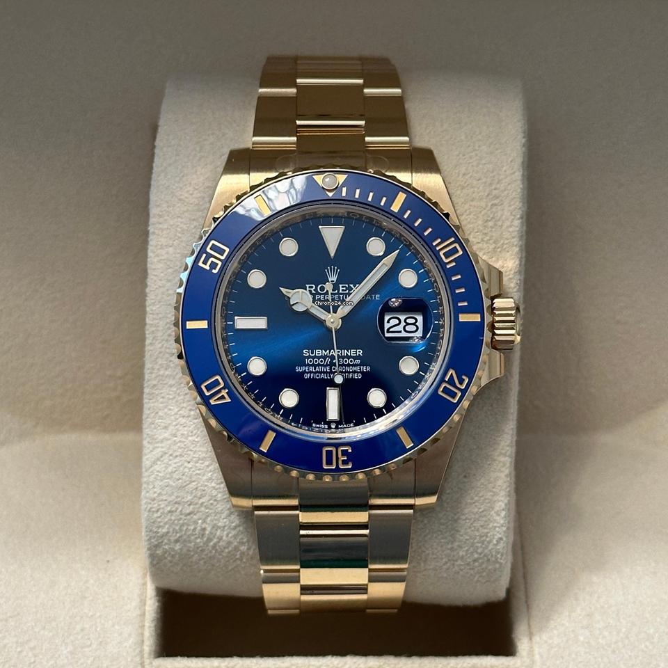 Rolex Submariner Date NEW 2024 Submariner Date BLUE DIAL 18KT GOLD 126618LB