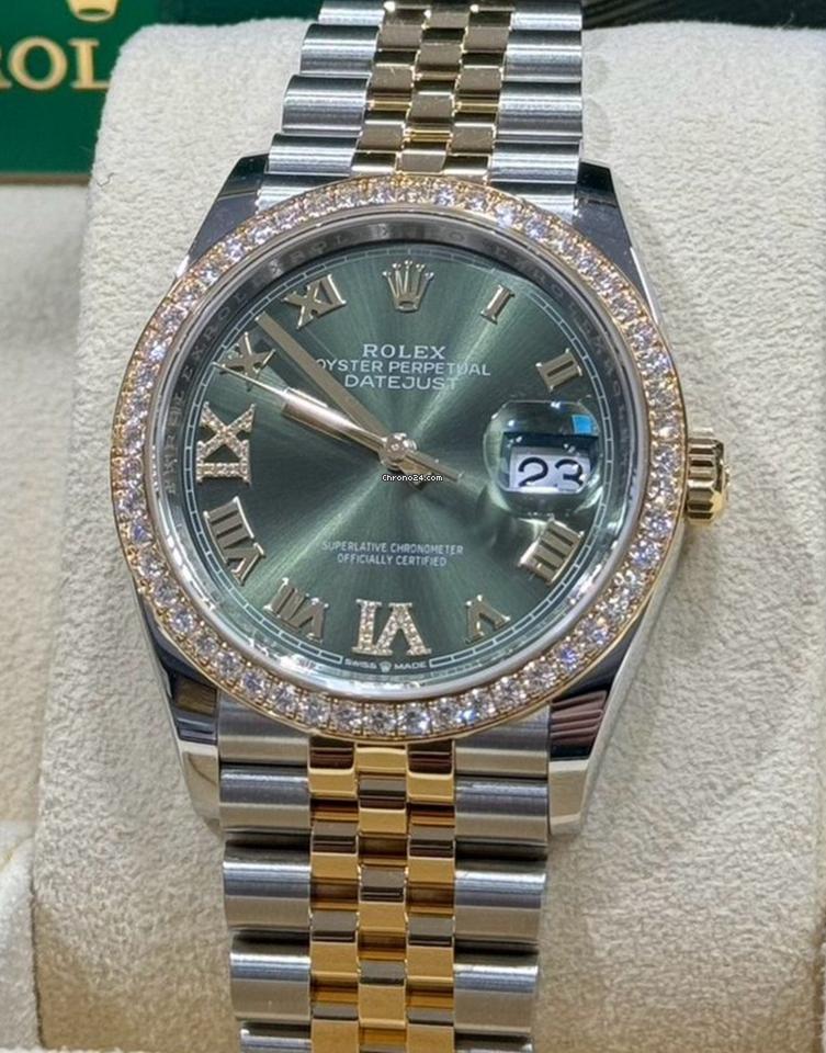 Rolex Datejust 36 NEW 2024 Datejust 36 FACTORY DIAMOND BEZEL 126283RBR