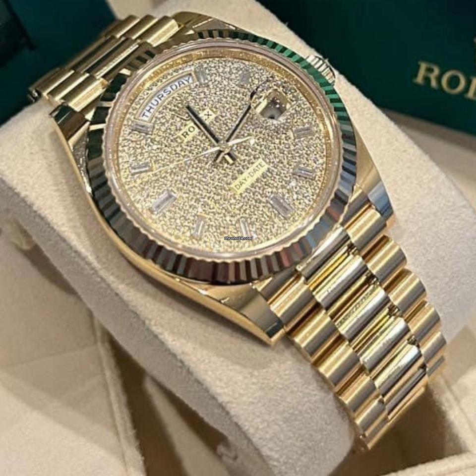 Rolex Day-Date 40 NEW 2024 Day-Date 40 FACTORY PAVE DIAL 228238