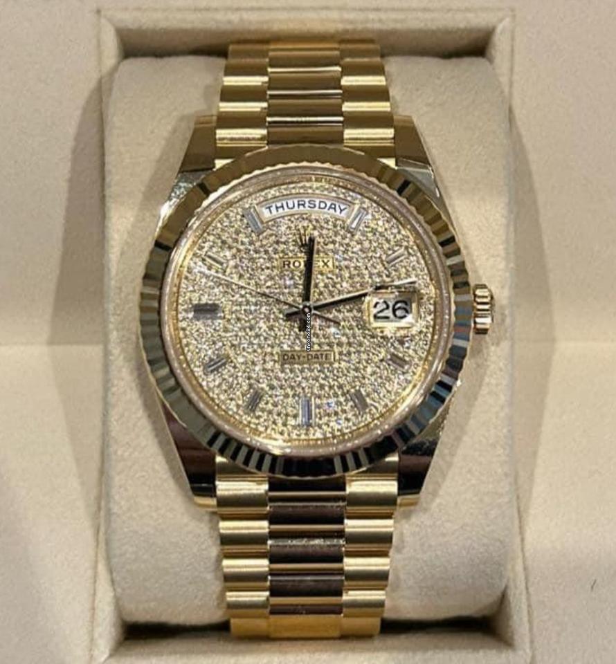 Rolex Day-Date 40 NEW 2024 Day-Date 40 FACTORY PAVE DIAL 228238