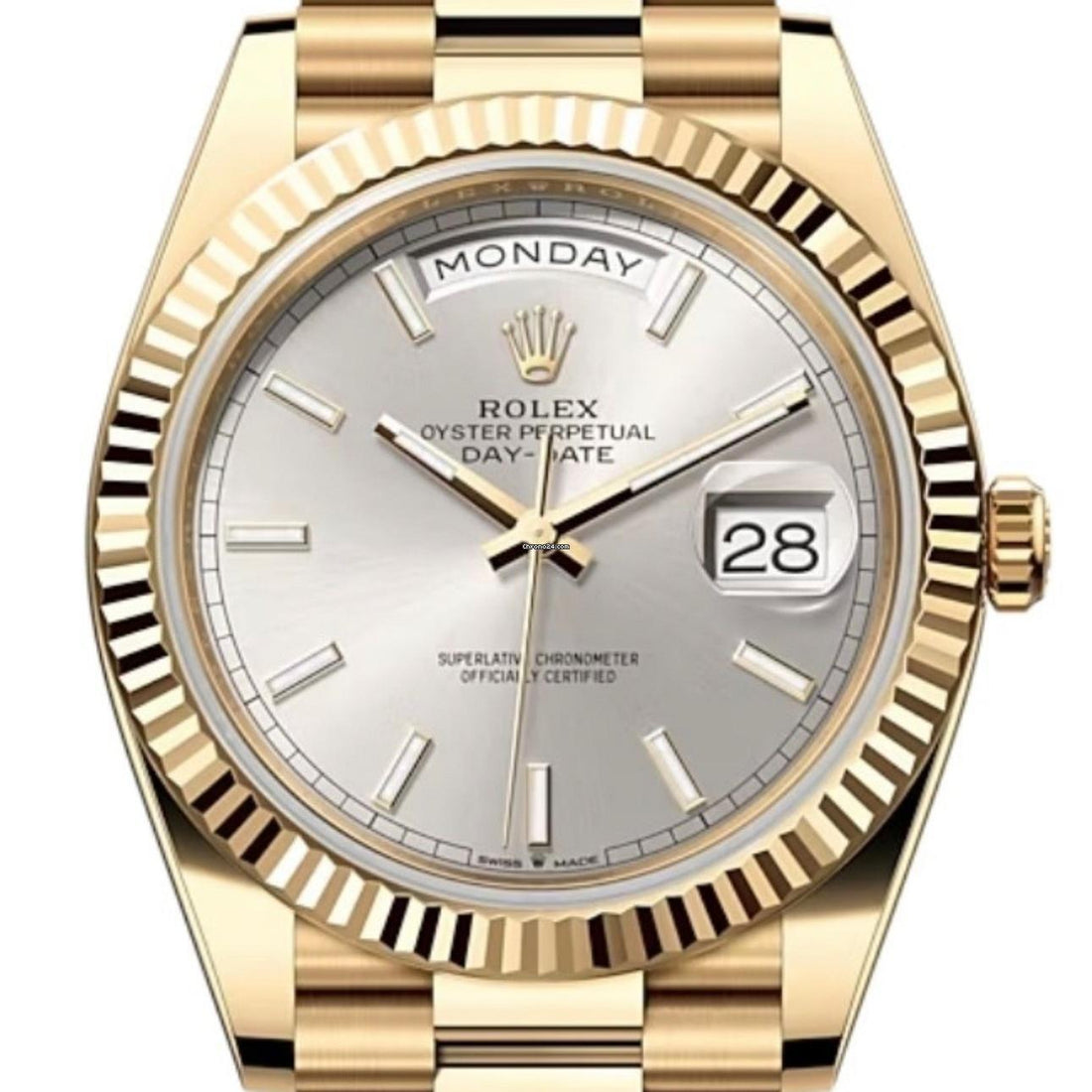 Rolex Day-Date 40 NEW RELEASE 2023 Day-Date 40 SILVER INDEX DIAL