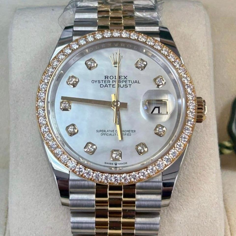 Rolex Datejust 36 NEW 2023 Datejust 36 MOTHER OF PEARL FACTORY BEZEL 126283RBR