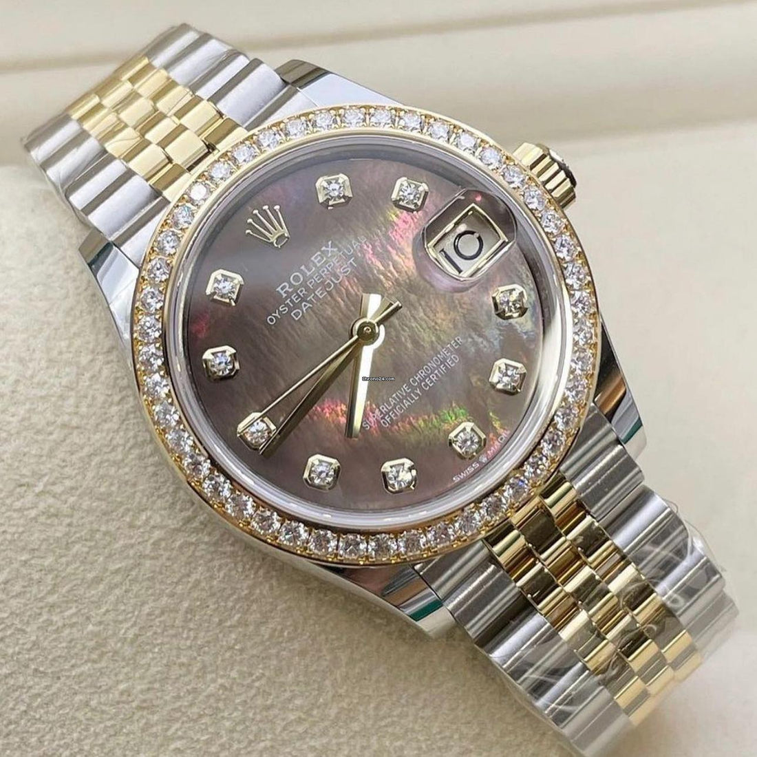 Rolex Datejust 31 NEW 2023 Datejust 31 TAHITIAN MOTHER OF PEARL FACTORY BEZEL 278383RBR