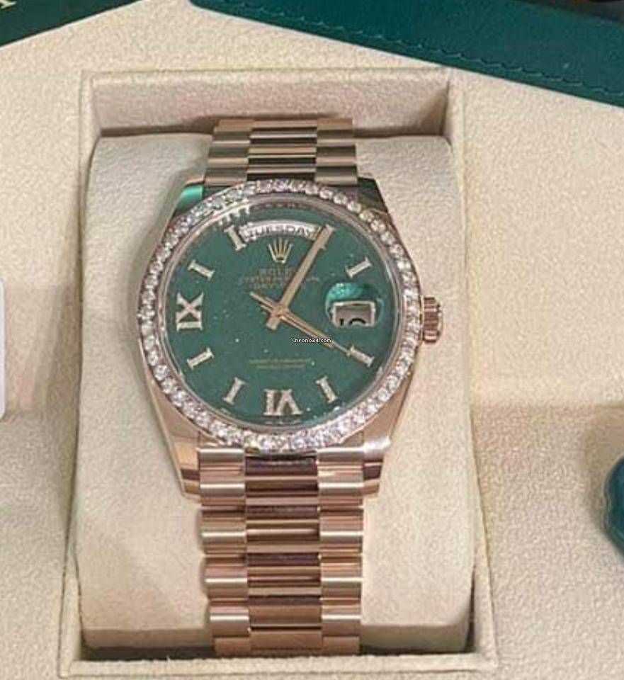 Rolex Day-Date 36 NEW 2024 Day-Date 36 AVENTURINE DIAL FACTORY DIAMOND BEZEL 128345RBR