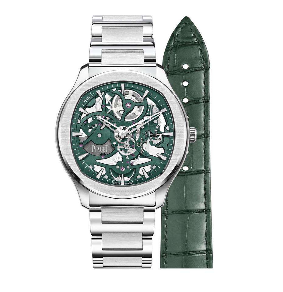 Piaget Polo NEW 2024 Piaget Polo Skeleton Watch 42mm GREEN Skeleton Dial G0A47008