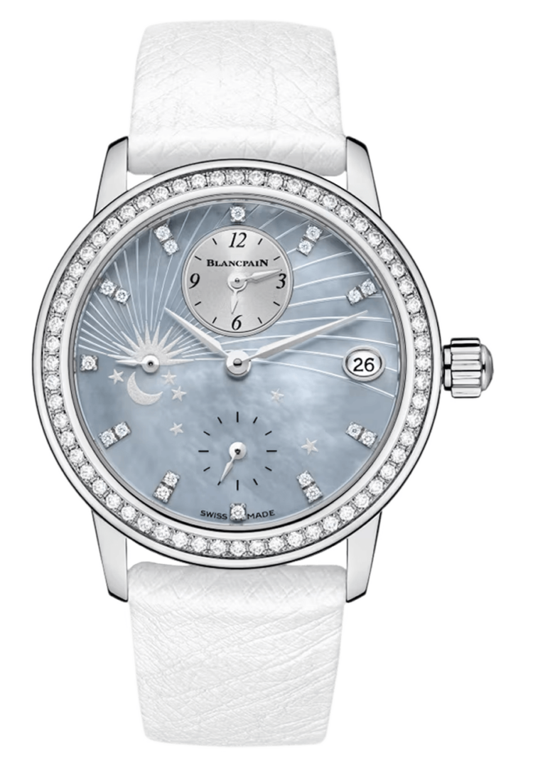 Blancpain Ladybird Double Fuseau Horaire Diamond White Gold Ladies Watch - 3760 1954L 95A