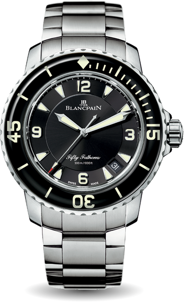 Blancpain Fifty Fathoms Automatique Black Dial Steel Men's Watch - 5015 1130 71S