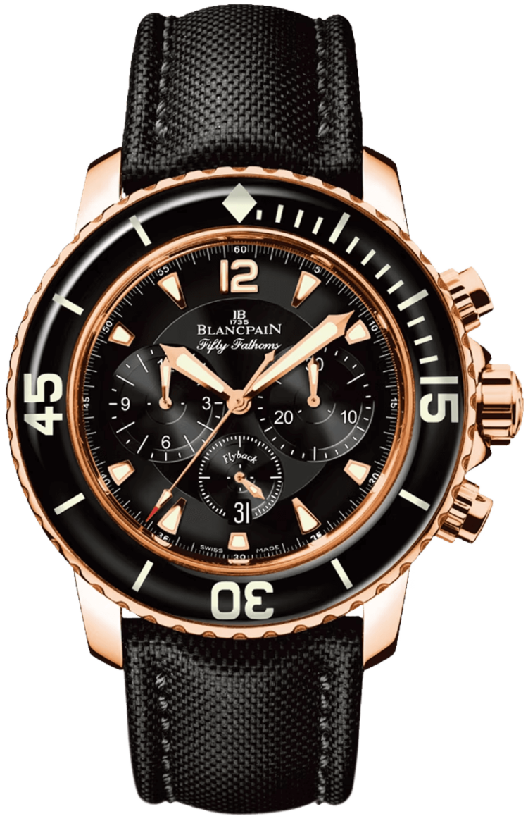 Blancpain Fifty Fathoms Chronographe Flyback Red Gold Men's Watch - 5085F 3630 52A