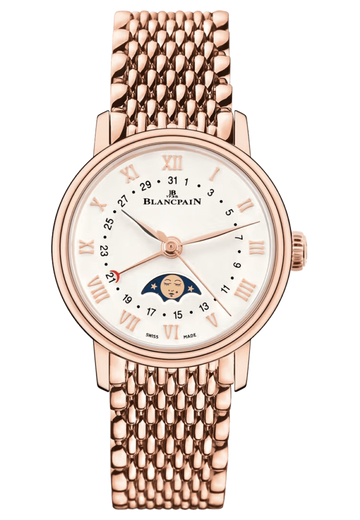 Blancpain Villeret Quantieme Phases de Lune Red Gold Ladies Watch - 6106 3642 MMB