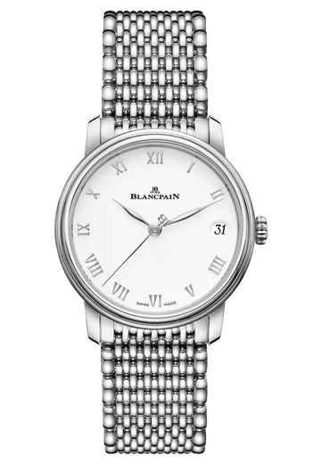 Blancpain Villeret Women Date Steel Mille Mailles Ultra-Slim Ladies Watch - 6127 1127 MMB