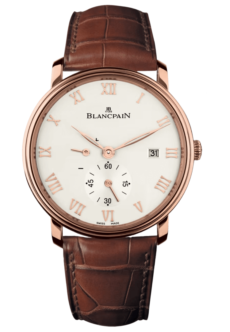 Blancpain Villeret Ultraplate Power Reserve Red Gold Ultra-Slim Alligator Men's Watch - 6606 3642 55B