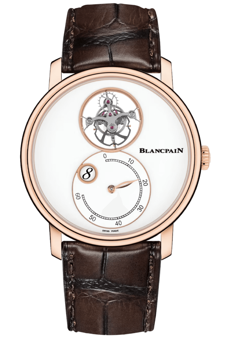 Blancpain Villeret Tourbillon Heure Sautante Minutes Retrograde Alligator Men's Watch - 66260 3633 55B